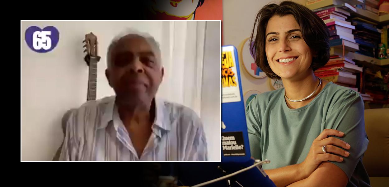 Gilberto Gil e Manuela d'Ávila (Foto: Reprodução/Twitter@ManuelaDavila) Gilberto Gil e Manuela d'Ávila