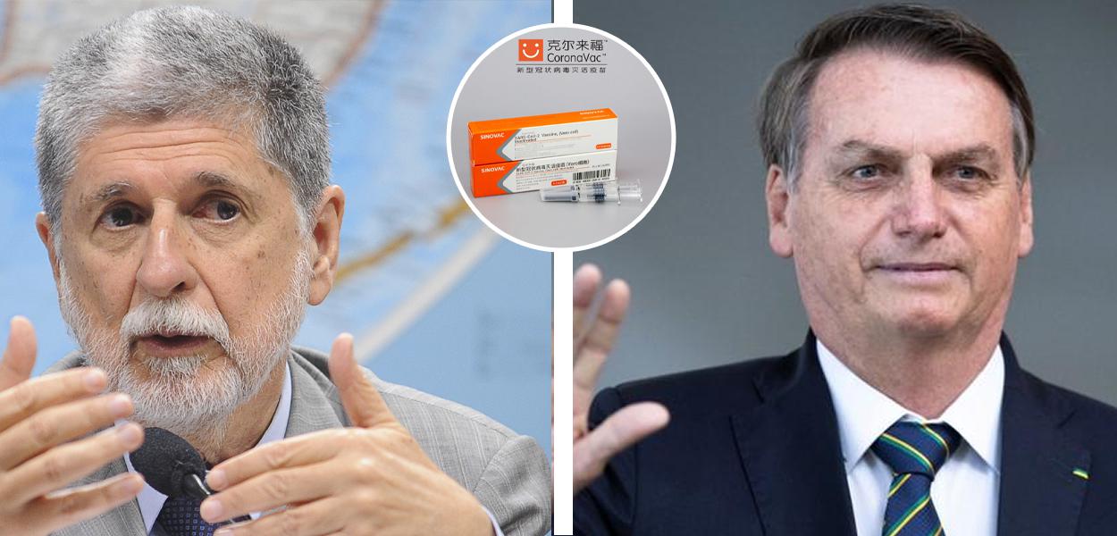 Celso Amorim e Jair Bolsonaro (Foto: Divulgação) Celso Amorim e Jair Bolsonaro