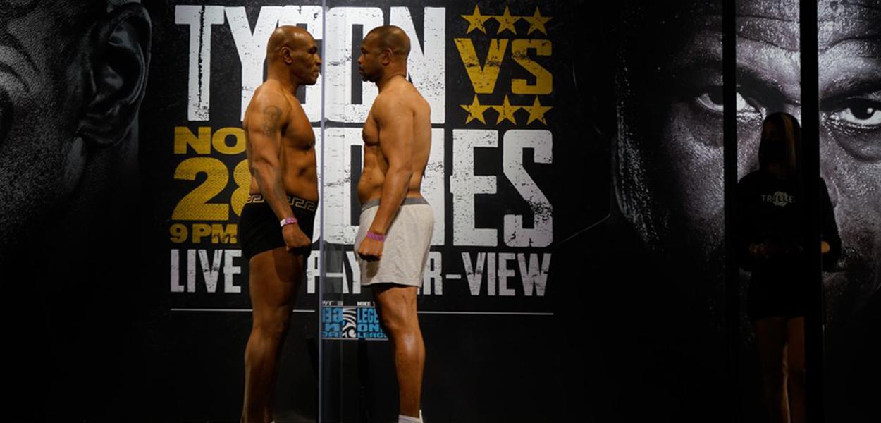 Mike Tyson e Roy Jones (Foto: Divulgação/Triller) Mike Tyson e Roy Jones