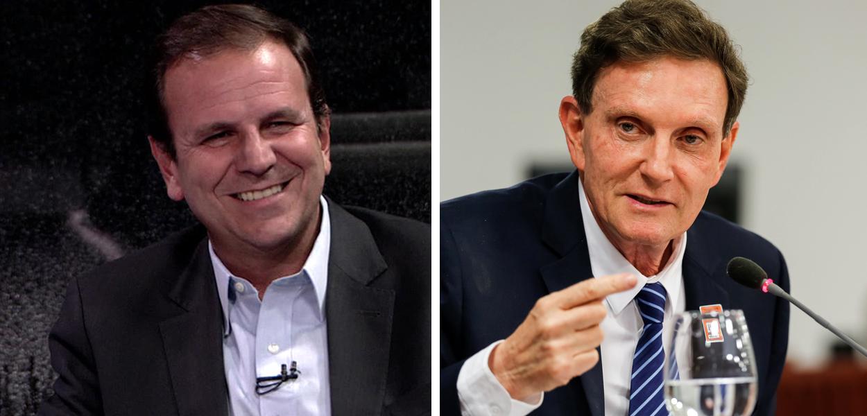 Eduardo Paes e Marcelo Crivella (Foto: Reprodução/TV Globo | Marcos Corrêa/PR) Eduardo Paes e Marcelo Crivella