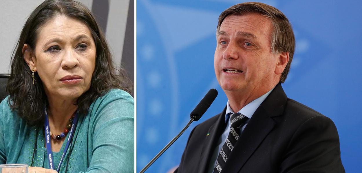 Tereza Cruvinel e Jair Bolsonaro (Foto: Roque de Sá/Agência Senado | Alan Santos/PR) Tereza Cruvinel e Jair Bolsonaro