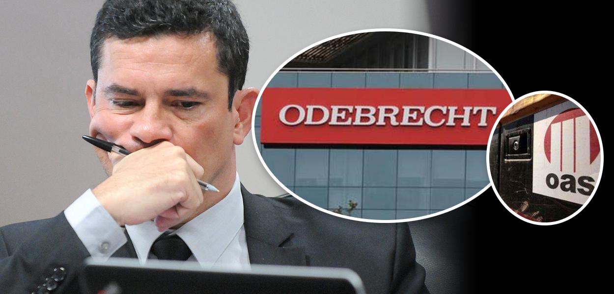 Sergio Moro e fachadas da Odebrecht e OAS (Foto: Alessandro Dantas/PT no Senado | Reuters) www.brasil247.com - Sergio Moro e fachadas da Odebrecht e OAS