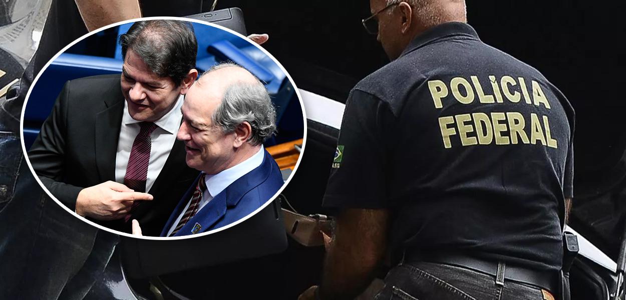 Cid e Ciro Gomes; Polícia Federal (Foto: Ag. Senado | Reuters) Cid e Ciro Gomes; Polícia Federal