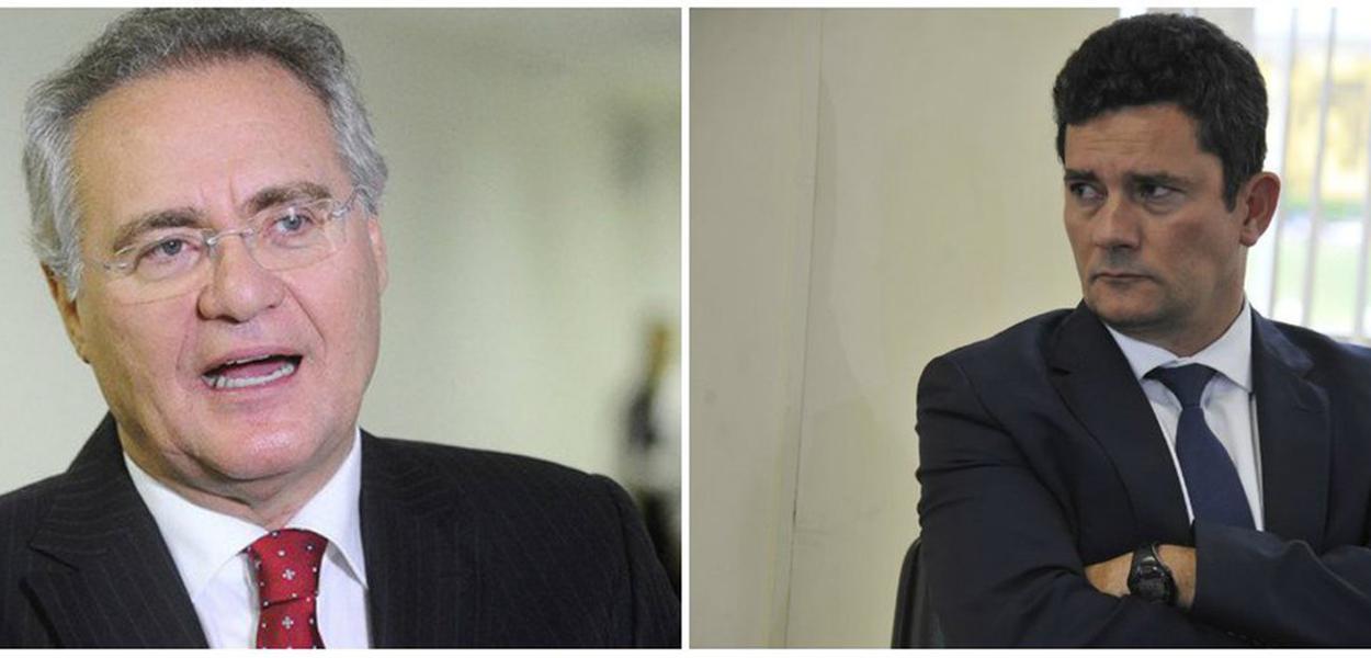 Renan Calheiros e Sérgio Moro (Foto: Esq.: Marcos Brandão - Agência Senado / Dir.: Valter Campanato - ABR) Renan Calheiros e Sérgio Moro