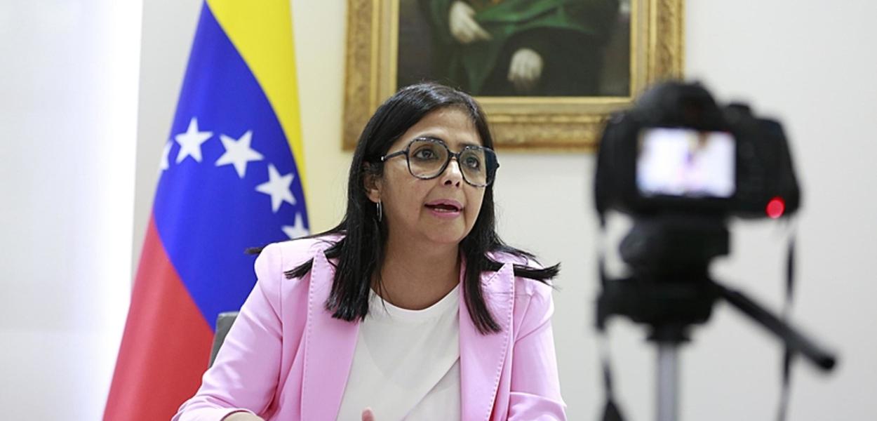 Delcy Rodríguez, vice-presidente da Venezuela (Foto: Vice-presidência da Venezuela/Brasil de Fato) Delcy Rodríguez, vice-presidente da Venezuela