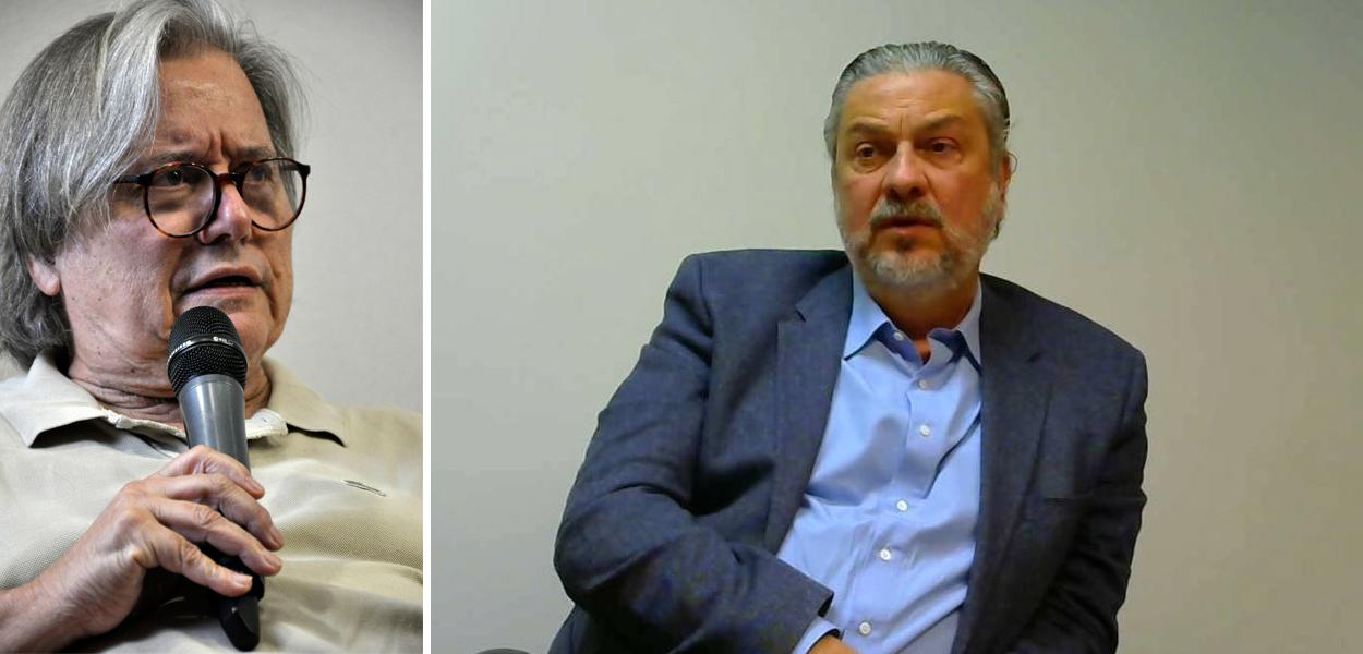 Paulo Moreira Leite e Antonio Palocci (Foto: Felipe Gonçalves/Brasil 247 | Reprodução) Paulo Moreira Leite e Antonio Palocci