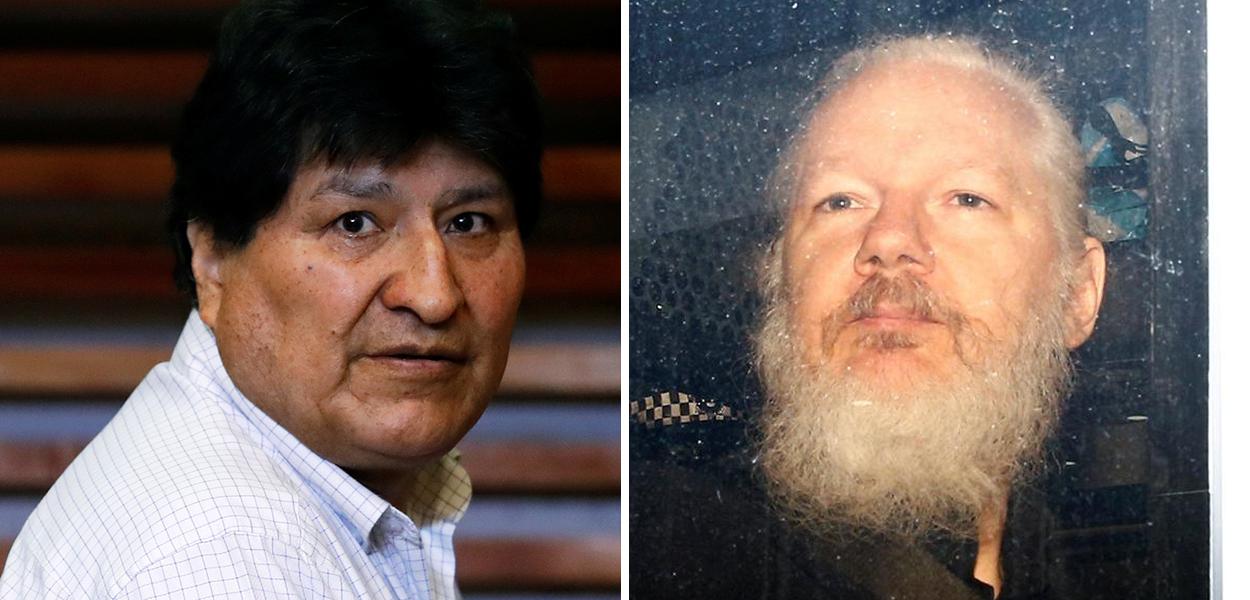 Evo Morales e Julian Assange (Foto: Reuters) Evo Morales e Julian Assange