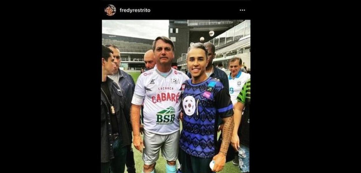 Jair Bolsonaro e Fredy da Silva Gonçalves Bento (Foto: Reprodução/Instagram) Jair Bolsonaro e Fredy da Silva Gonçalves Bento
