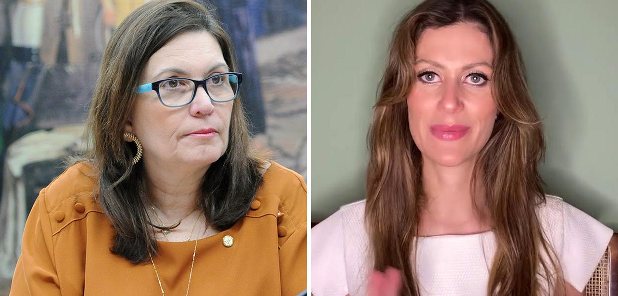 Bia Kicis e Pietra Bertolazzi (Foto: Reprodução) Bia Kicis e Pietra Bertolazzi