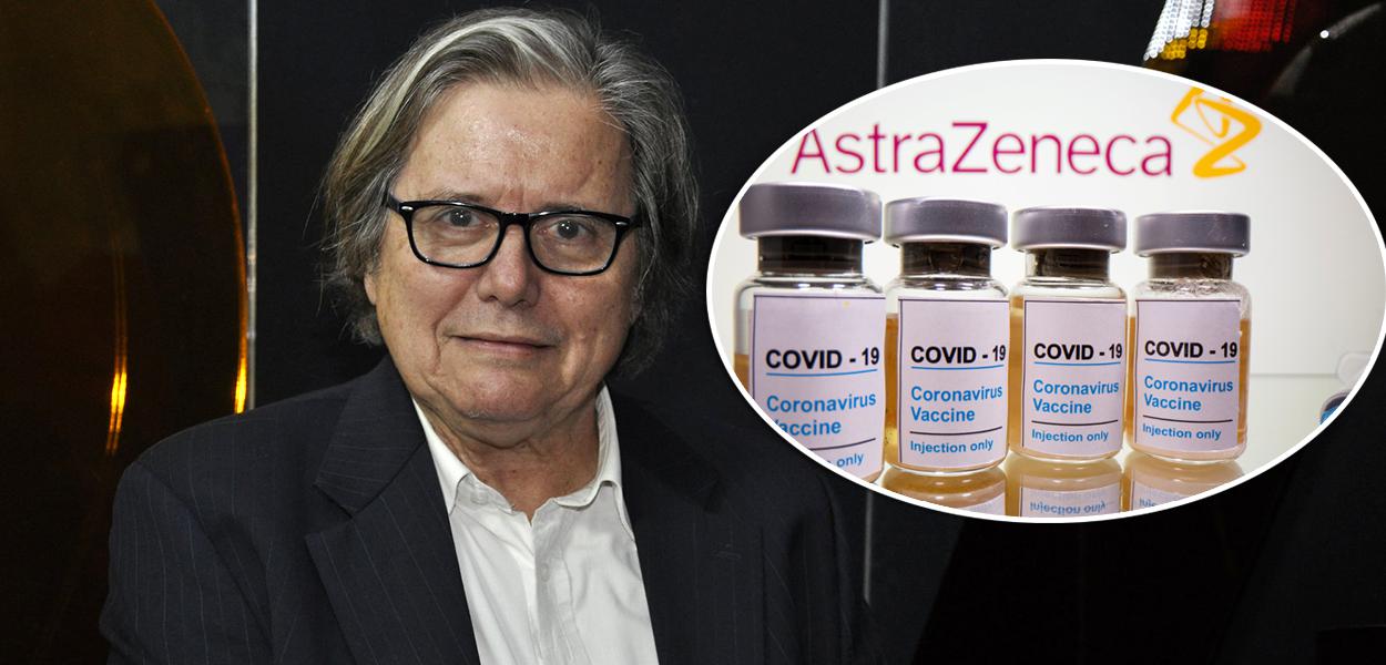 Paulo Moreira Leite e vacina AstraZeneca (Foto: Brasil 247 | Reuters) Paulo Moreira Leite e vacina AstraZeneca