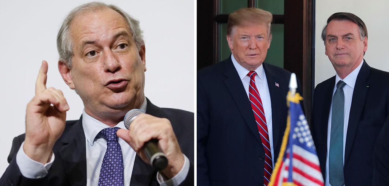 Ciro Gomes, Donald Trump e Jair Bolsonaro (Foto: Reuters) Ciro Gomes, Donald Trump e Jair Bolsonaro