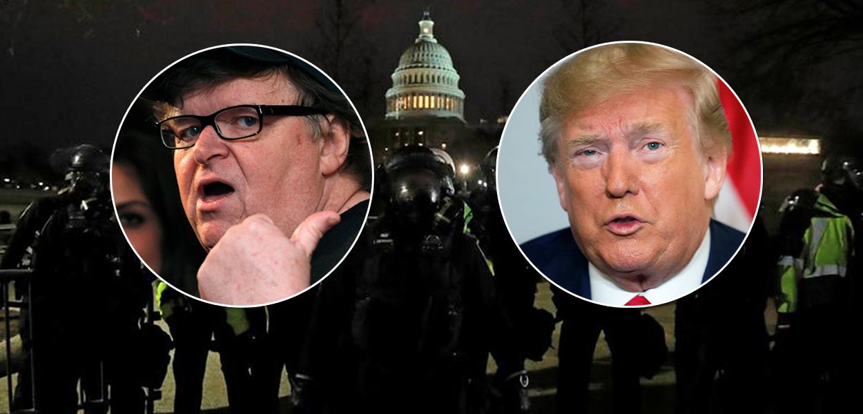 Michael Moore e Donald Trump (Foto: Reuters) Michael Moore e Donald Trump