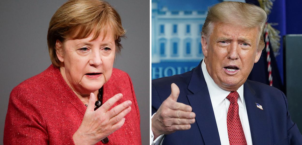 Angela Merkel e Donald Trump (Foto: Reuters) Angela Merkel e Donald Trump