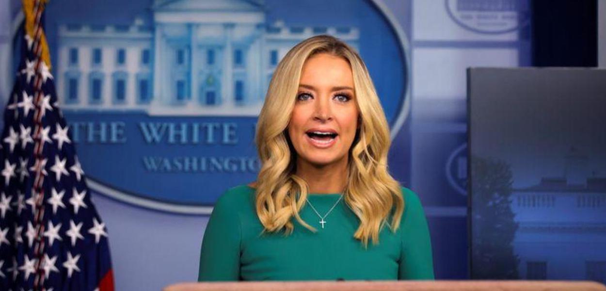 Porta-voz do governo Trump, Kayleigh McEnany 20/11/2020 (Foto: REUTERS/Carlos Barria) Porta-voz do governo Trump, Kayleigh McEnany 20/11/2020