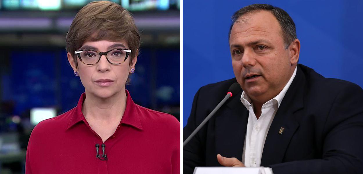 Renata Lo Prete e Eduardo Pazuello (Foto: Reprodução | Agência Brasil) Renata Lo Prete e Eduardo Pazuello
