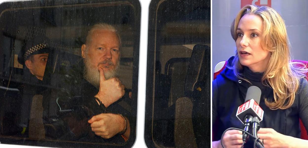 Julian Assange e Carol Proner (Foto: Henry Nicholls/Reuters | Ascom) Julian Assange e Carol Proner