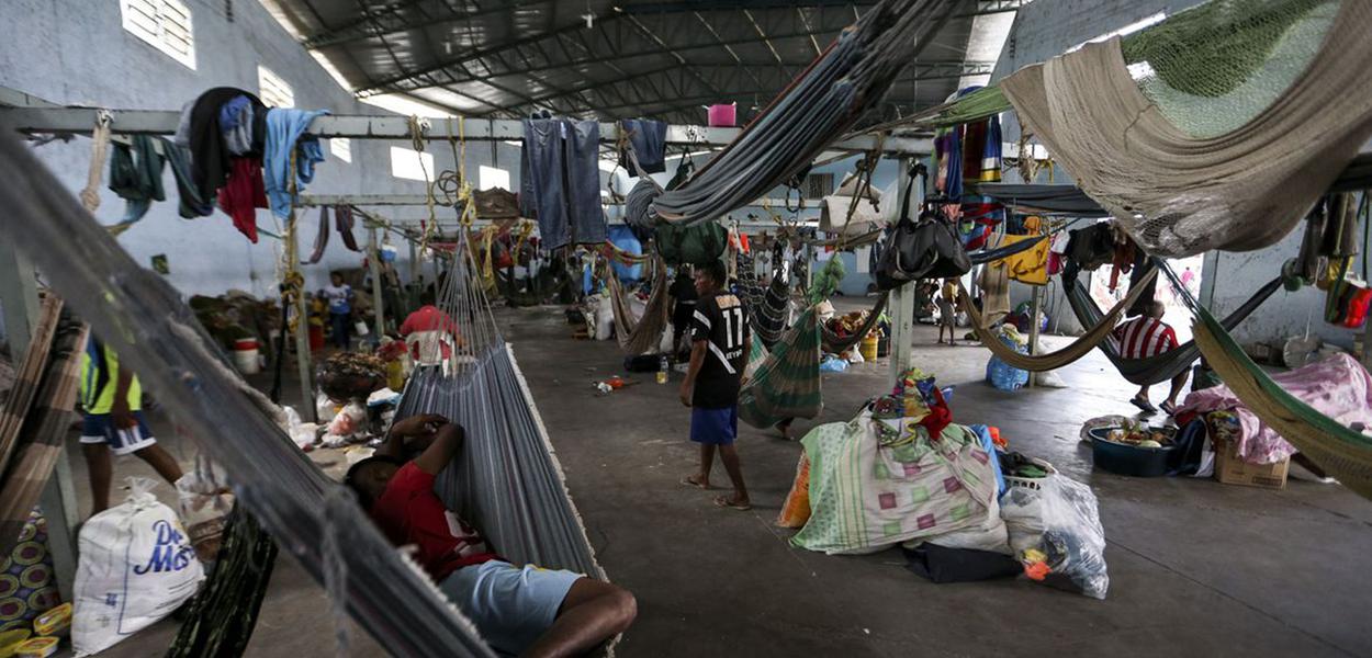 Indígenas venezuelanos, da etnia Warao, são acolhidos no abrigo Janokoida, em Pacaraima (Foto: Marcelo Camargo/Agência Brasil) Indígenas venezuelanos, da etnia Warao, são acolhidos no abrigo Janokoida, em Pacaraima
