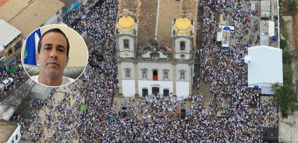 Prefeito de Salvador, Bruno Reis, e Lavagem de Bonfim (Foto: Reprodução (Instagram) / Divulgação) Prefeito de Salvador, Bruno Reis, e Lavagem de Bonfim