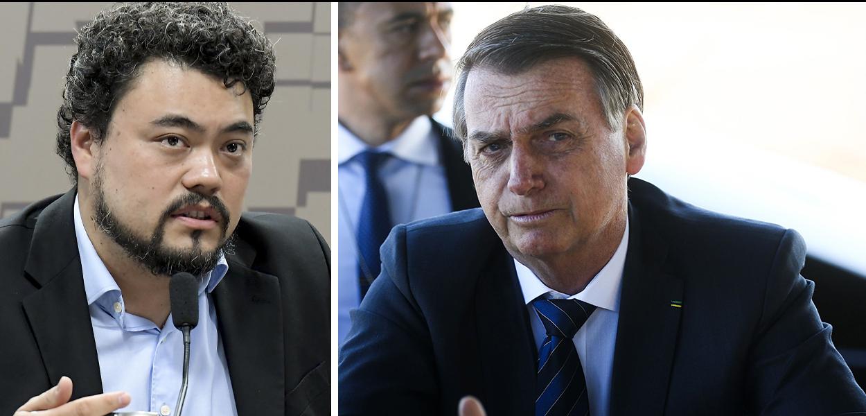 Leonardo Sakamoto e Jair Bolsonaro (Foto: Senado | ABr) Leonardo Sakamoto e Jair Bolsonaro