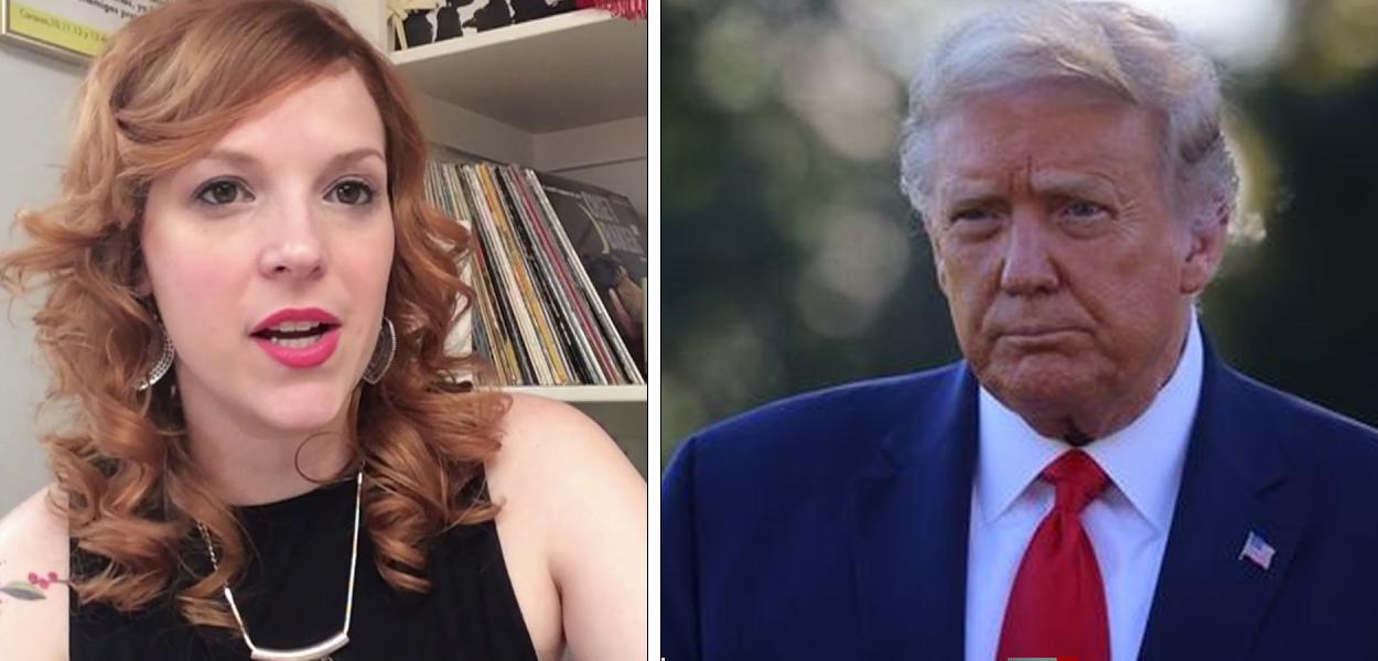 Aline Piva e Donald Trump (Foto: Divulgação) Aline Piva e Donald Trump