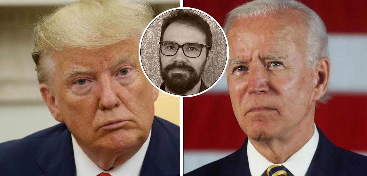 Donald Trump, Luiz Felipe Osório e Joe Biden (Foto: Reuters | Reprodução | Reuters) Donald Trump, Luiz Felipe Osório e Joe Biden