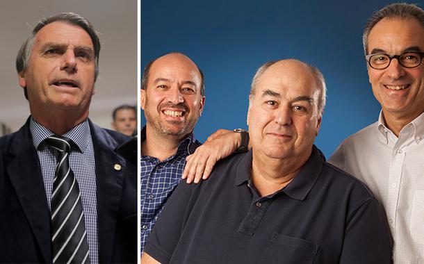 Jair Bolsonaro e a família Marinho (Foto: Divulgação - Reprodução) Jair Bolsonaro e a família Marinho