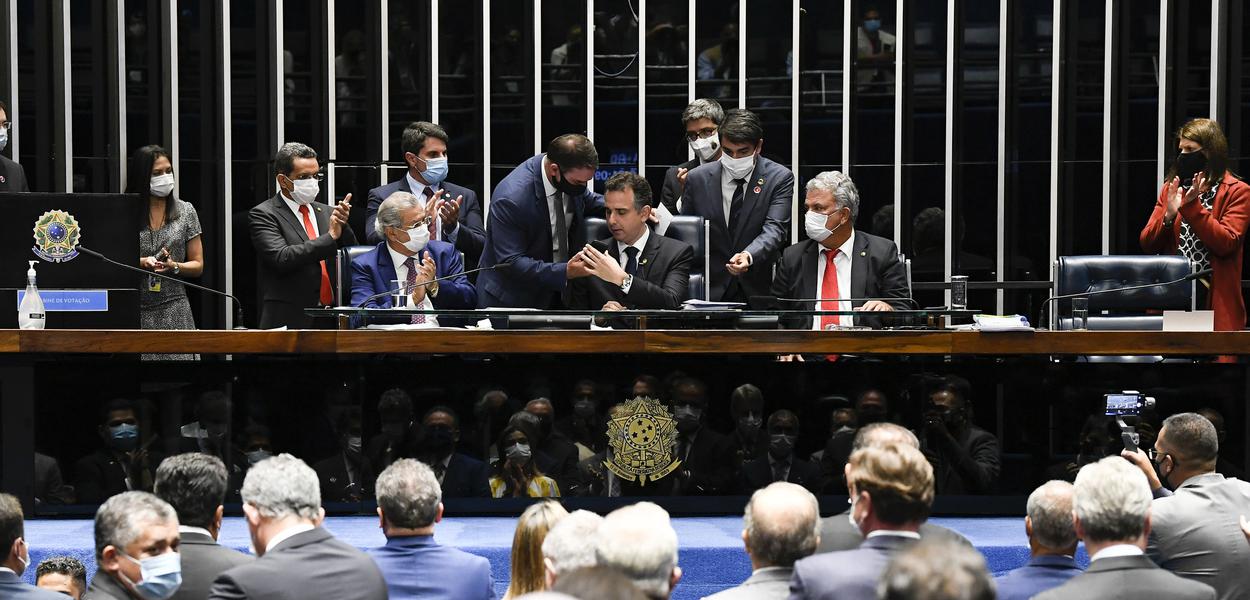 Sessão do Senado que elegeu Rodrigo Pacheco presidente (Foto: Jefferson Rudy/Agência Senado) Sessão do Senado que elegeu Rodrigo Pacheco presidente