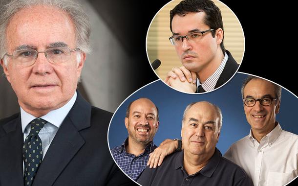 Professor Joaquim Falcão, Deltan Dallagnol e a família Marinho Professor Joaquim Falcão, Deltan Dallagnol e a família Marinho