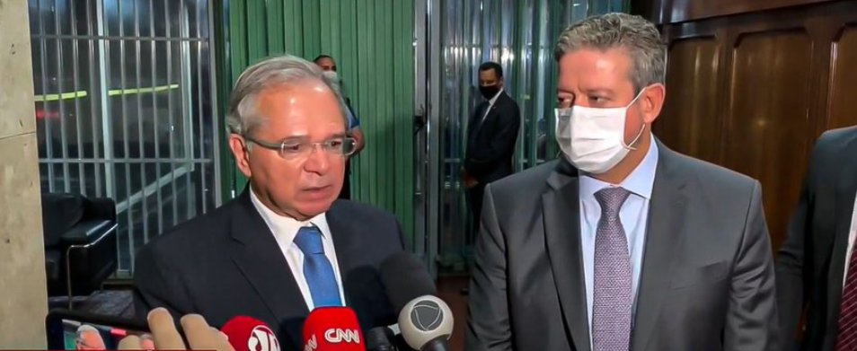 Paulo Guedes e Arthur Lira (Foto: Reprodução) Paulo Guedes e Arthur Lira