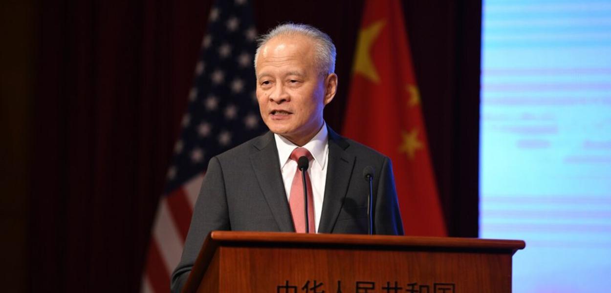 Cui Tiankai, embaixador chinês nos EUA (Foto: Xinhua) Cui Tiankai, embaixador chinês nos EUA