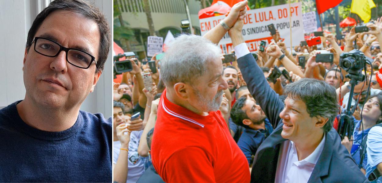 Luis Felipe Miguel, Lula e Fernando Haddad (Foto: Divulgação | Ricardo Stuckert/Agencia PT) Luis Felipe Miguel, Lula e Fernando Haddad
