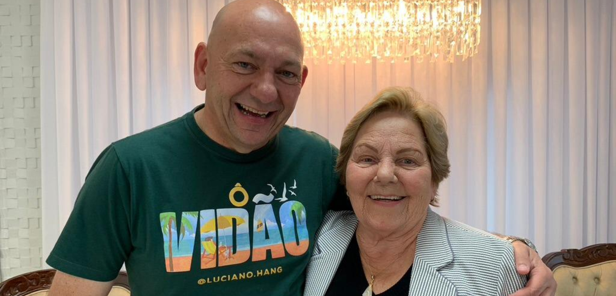 Luciano Hang e a mãe, Regina Modesti Hang (Foto: Reprodução) Luciano Hang e a mãe, Regina Modesti Hang