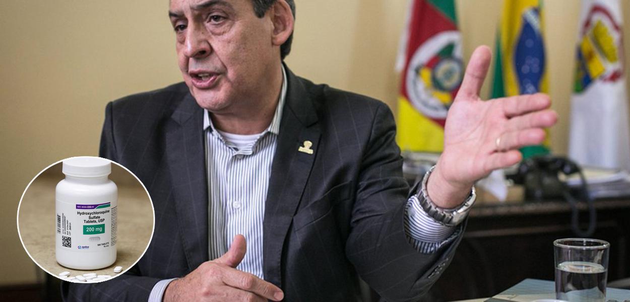 Em janeiro, o prefeito Sebastião Melo pediu 25 mil doses de hidroxicloroquina ao Ministério da Saúde (Foto: Sul 21 / Reuters) Em janeiro, o prefeito Sebastião Melo pediu 25 mil doses de hidroxicloroquina ao Ministério da Saúde