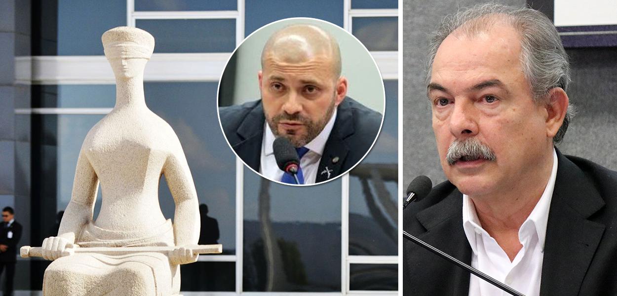 Deputado Daniel Silveira e o ex-ministro Aloizio Mercadante (Foto: Divulgação) Deputado Daniel Silveira e o ex-ministro Aloizio Mercadante