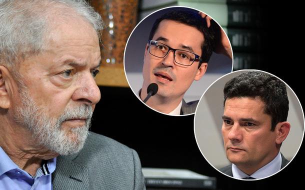Ex-presidente Lula, Deltan Dallagnol e Sérgio Moro (Foto: Felipe L. Gonçalves/Brasil247 | ABr) Ex-presidente Lula, Deltan Dallagnol e Sérgio Moro