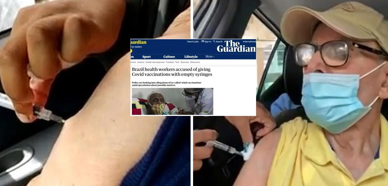 Falsa vacina repercute na Europa (Foto: Reprodução (TV Globo)) Falsa vacina repercute na Europa