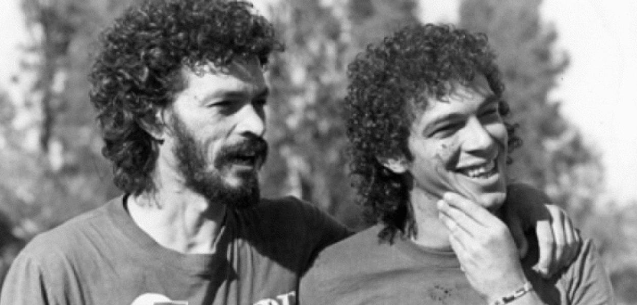 Sócrates e Walter Casagrande (Foto: Reprodução) Sócrates e Walter Casagrande