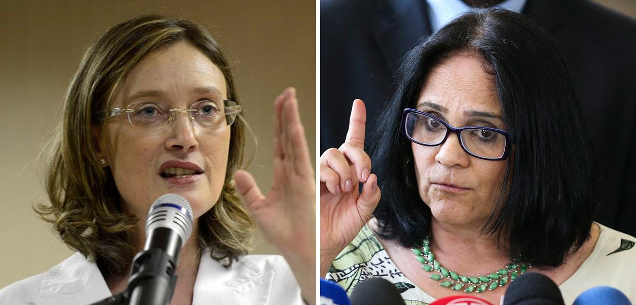 Maria do Rosário e Damares Alves (Foto: ABr) Maria do Rosário e Damares Alves