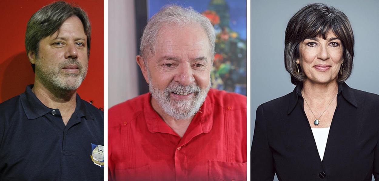 Brian Mier, Lula e Christiane Amanpour (Foto: Divulgação) Brian Mier, Lula e Christiane Amanpour