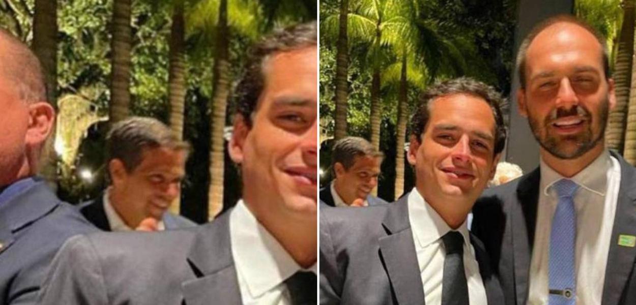 Ton Cinel e Eduardo Bolsonaro (Foto: Reprodução) Ton Cinel e Eduardo Bolsonaro