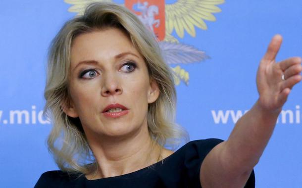 Representante oficial do MRE russo, Maria Zakharova (Foto: Reuters) Representante oficial do MRE russo, Maria Zakharova