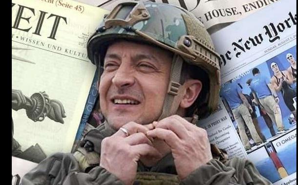 Montagem com Volodymyr Zelensky (Foto: Domínio público) Montagem com Volodymyr Zelensky