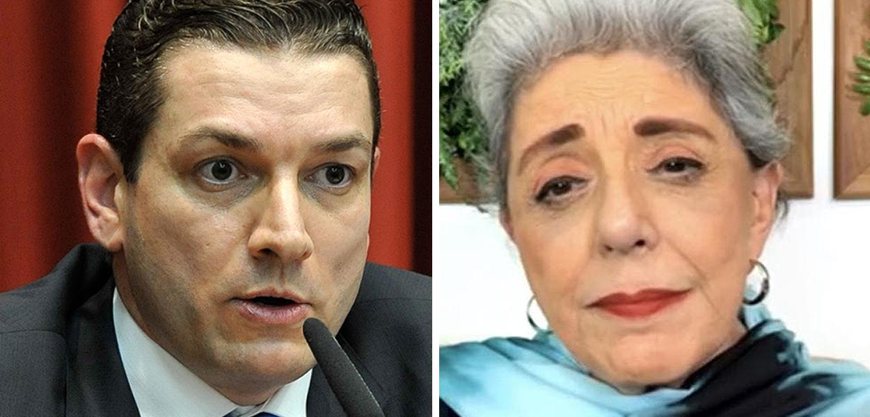 Paulo Maiurino, chefe da PF, e a jornalista Leda Nagle (Foto: Divulgação) Paulo Maiurino, chefe da PF, e a jornalista Leda Nagle