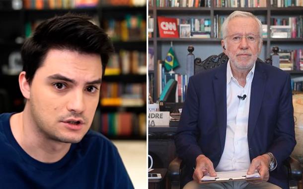 Felipe Neto e Alexandre Garcia (Foto: Divulgação / reprodução) Felipe Neto e Alexandre Garcia