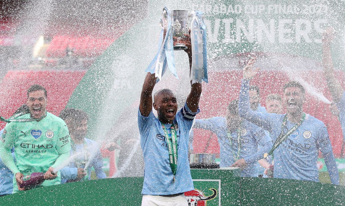Manchester City vence a Liga Inglesa (Foto: Carl Recine / Reuters) Manchester City vence a Liga Inglesa
