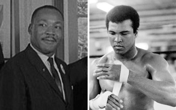 Luther King e Cassius Clay (Foto: Reuters) Luther King e Cassius Clay