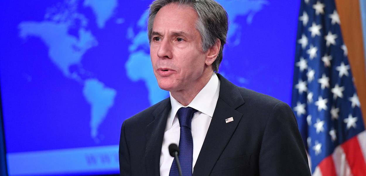 FILE PHOTO: U.S. Secretary of State Antony Blinken speaks during the release of the "2020 Country Reports on Human Rights Practices" at the State Department in Washington, DC, U.S., March 30, 2021. Mandel Ngan/Pool via REUTERS/File Photo (Foto: Reuters) FILE PHOTO: U.S. Secretary of State Antony Blinken speaks during the release of the "2020 Country Reports on Human Rights Practices" at the State Department in Washington, DC, U.S., March 30, 2021. Mandel Ngan/Pool via REUTERS/File Photo