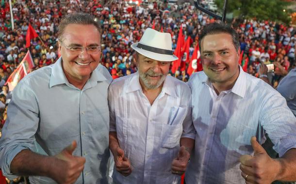 Senador Renan Calheiros (MDB-AL), ex-presidente Lula e o atual governador Renan Filho (MDB-AL) (Foto: RICARDO STUCKERT) Senador Renan Calheiros (MDB-AL), ex-presidente Lula e o atual governador Renan Filho (MDB-AL)