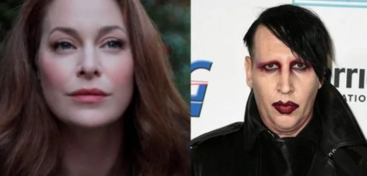 Esmé Bianco e Marilyn Manson (Foto: Reprodução/Twitter) Esmé Bianco e Marilyn Manson