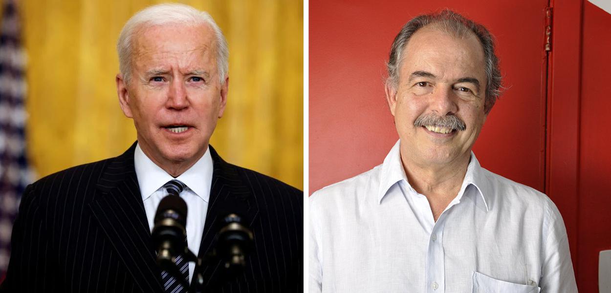 Joe Biden e Aloizio Mercadante (Foto: Reuters | Felipe L. Gonçalves/Brasil247) www.brasil247.com - Joe Biden e Aloizio Mercadante